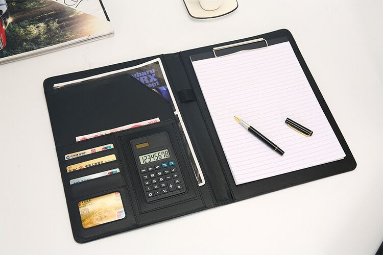 A4皮質文件夾商務辦公用品資料夾批發4s店銷售簽約本多功能經理夾